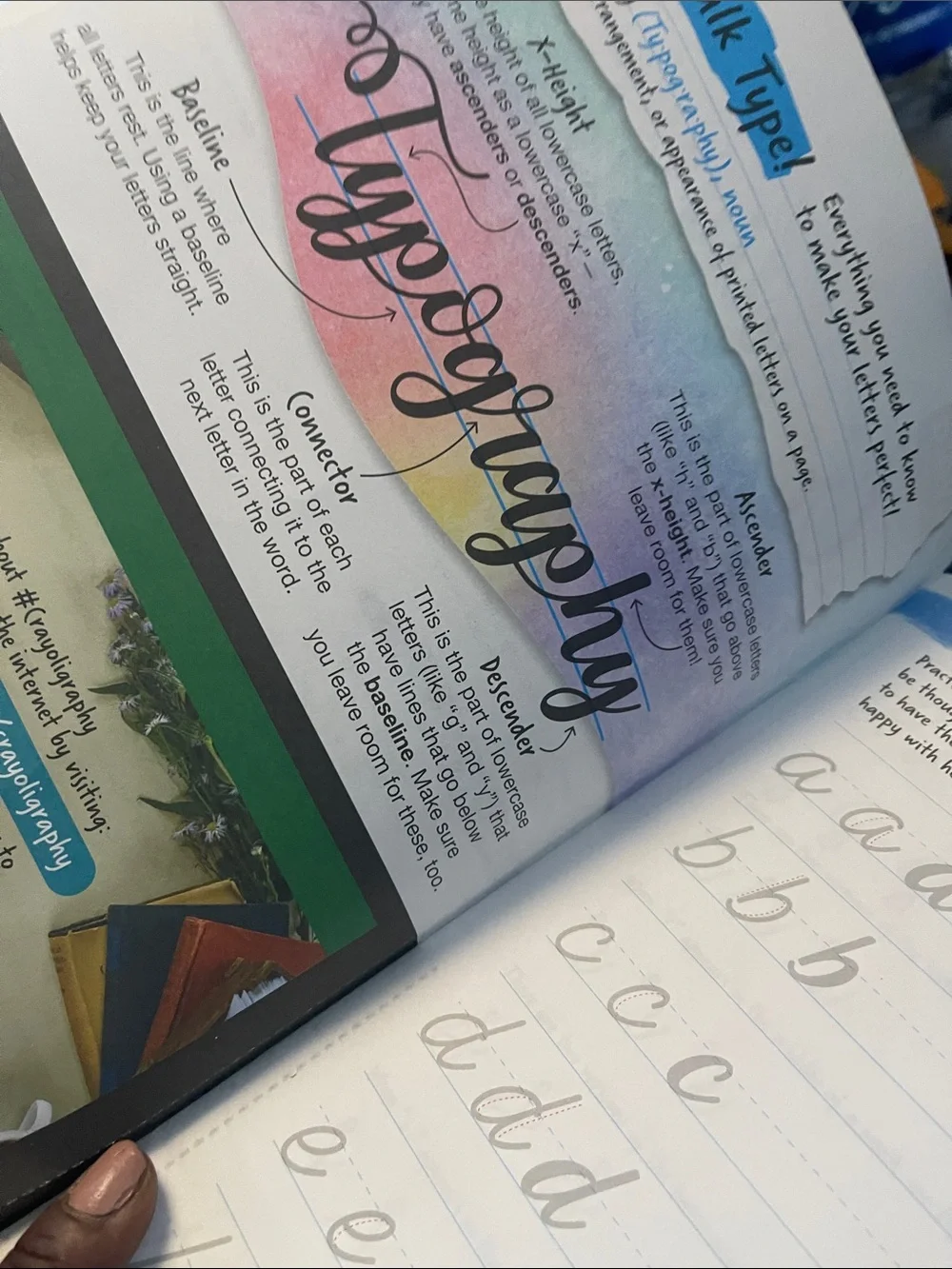 Crayola Crayoligraphy Calligraphy Practice Book with Colorful Metallic Accents